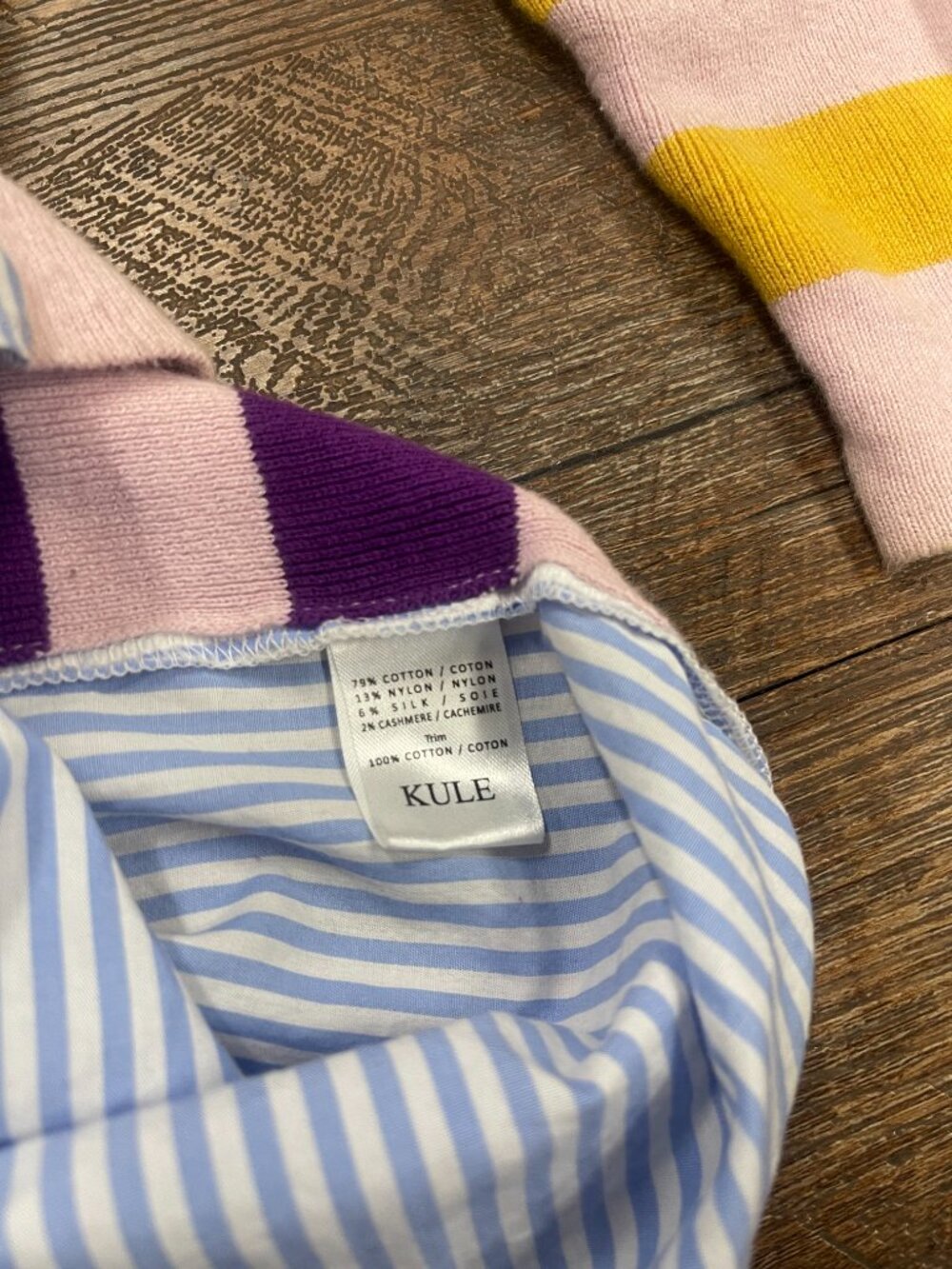 KULE The Joey Colorblock Stripe Rugby Top Small - Picture 8 of 8